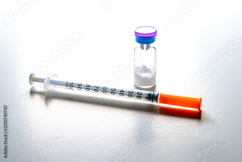 Принти на полотні Syringe and peptides