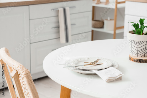 Beautiful plates with golde...