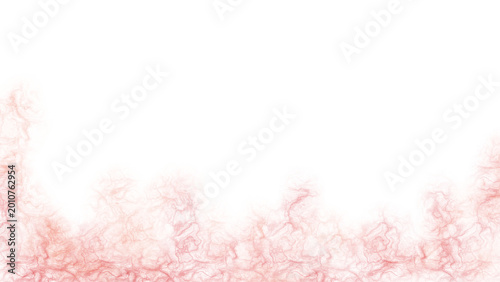 Red Smoke Border Frame Overlay, Cinematic Fire Fog Bottom Edge Mist on Transparent Background