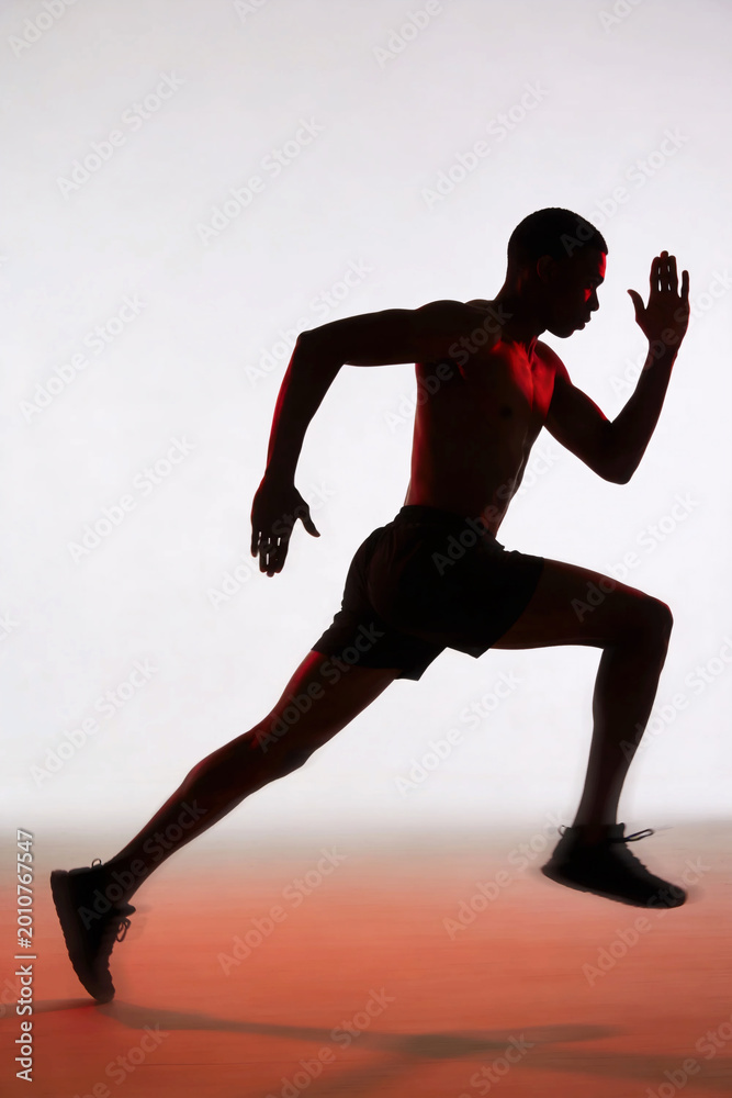 Fototapeta premium Sprinting Athlete Silhouette