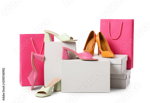 Colorful women high heel sh...