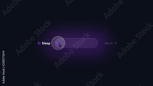 Interactive Toggle Switch Animation For Sleep And Work Mode Selection