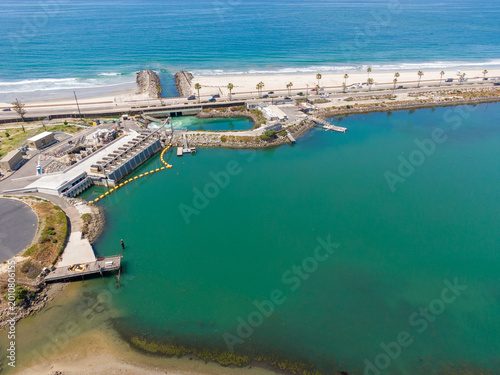 Aerial View Of Carlsbad Desalination Plant And Pacific Ocean