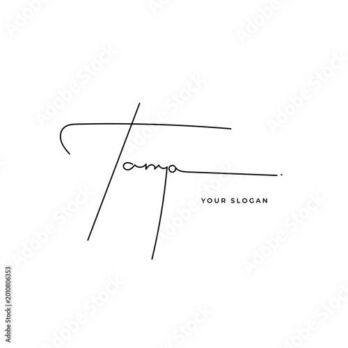 Foto Tanya name signature logo vector design