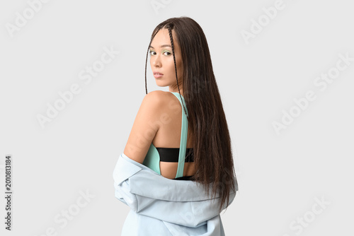 Beautiful young Asian woman...