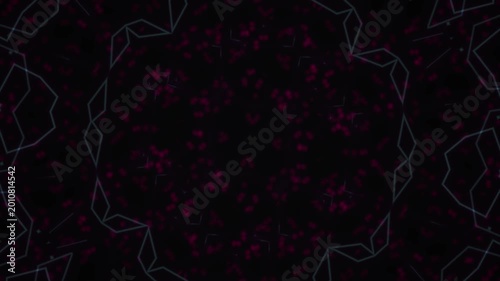 Abstract background with white outlines.