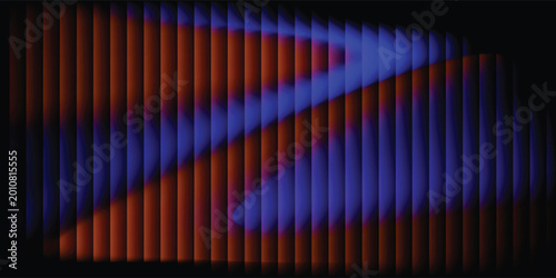 Tableau sur toile Abstract background with vibrant neon vertical lines and glowing color waves