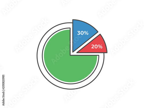 Free Download Pie Chart Showing Percentage Breakdown. - GFXLoad
