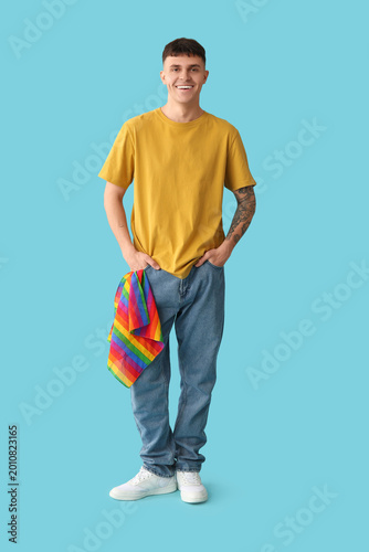 Handsome young happy man wi...