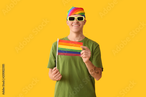 Handsome young happy man wi...