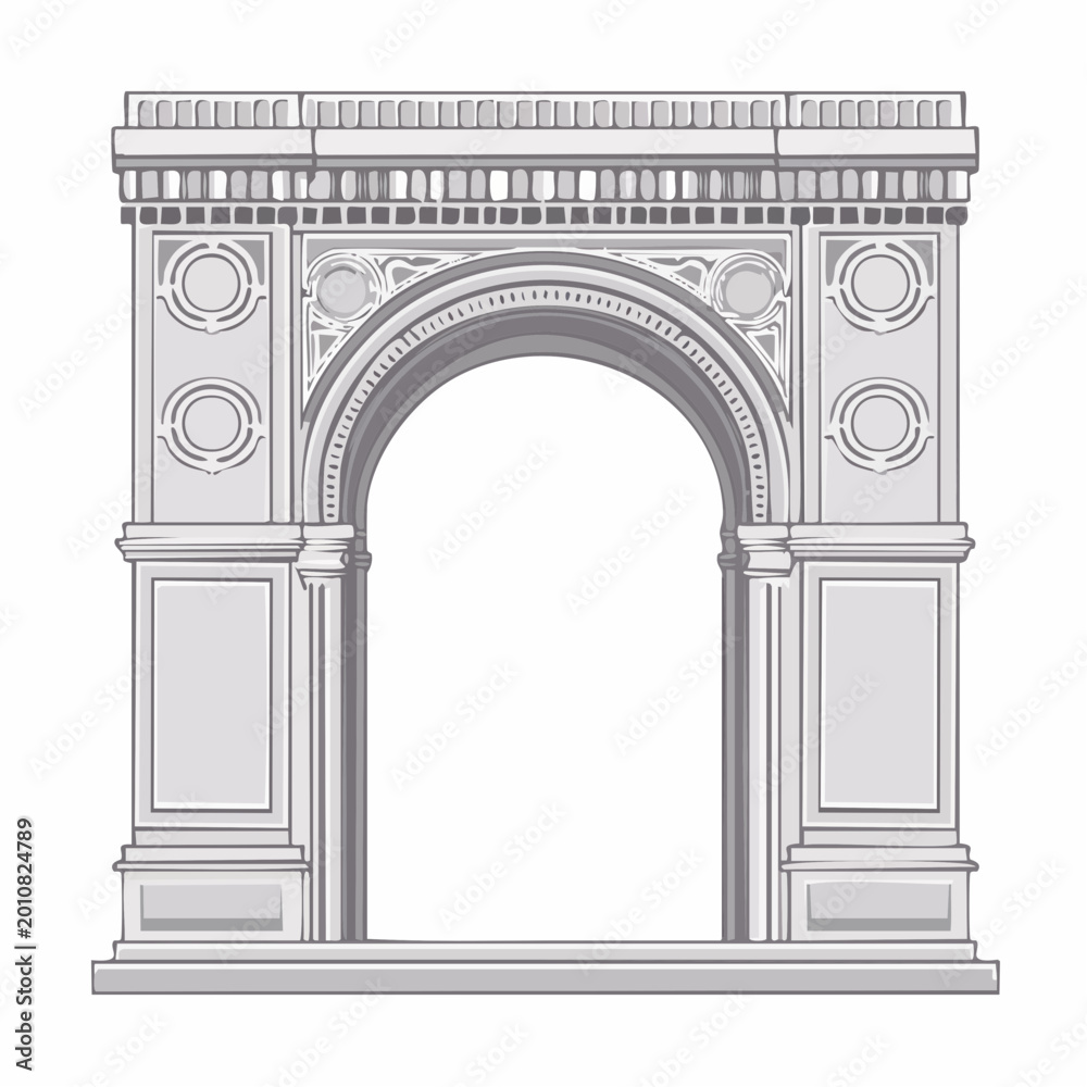 Fototapeta premium Classical Archway Illustration