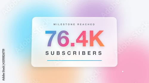 Milestone Reached 80k Subscribers Animated Graphic