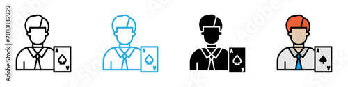 Photography Player multi - style icon design concept