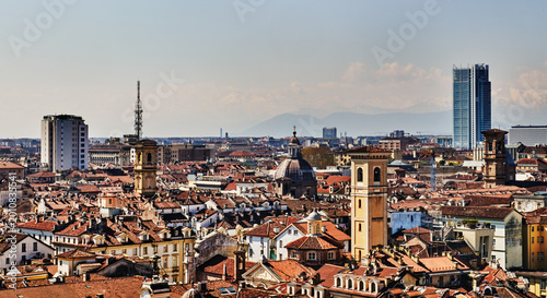 Panoramic view of Turin, Northern Italy, Europe
