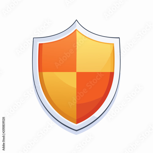 Stylized Shield Icon with Orange and Yellow Quarters Free Download Stylized Shield Icon with Orange and Yellow Quarters - GFXLoad