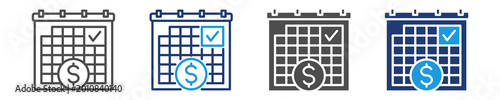 Canvastavla early payment icon set multiple style