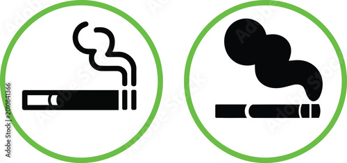 Schilderij op canvas Smoking allowed area symbol
