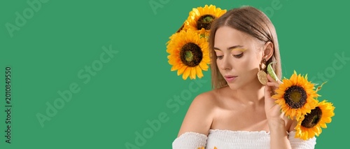 Beautiful young woman with ...