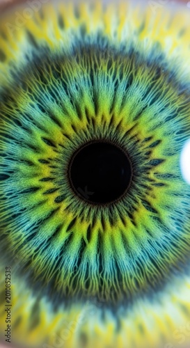Intricate Human Eye Iris Close-Up.