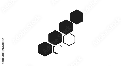Photos Black and white honeycomb structure.
