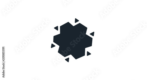 Tableau sur toile Black Gear Icon Graphic.