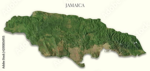 фотографія Jamaica terrain map