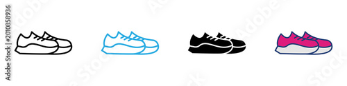 Foto Shoes multi - style icon design concept