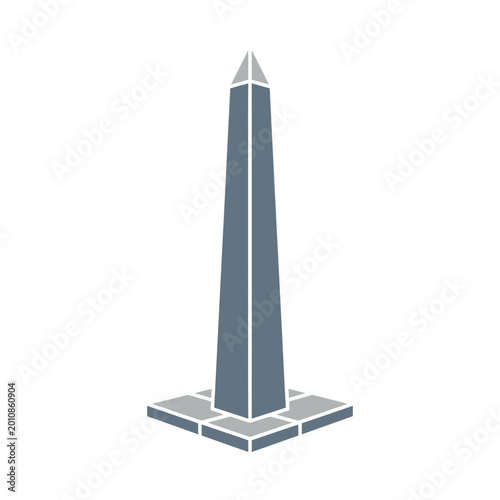 Minimalist Obelisk Monument Vector Icon