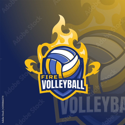 Modern Volleyball Tournament Logo Design