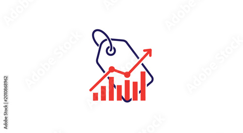 Foto Business Graph Tag Icon.