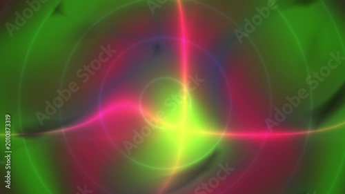 Vibrant colorful light beam effects.