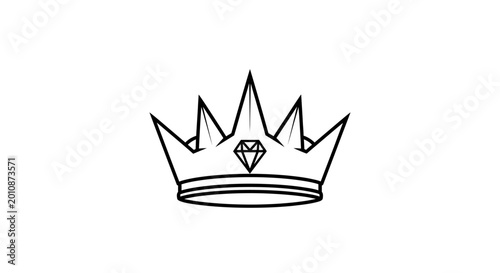 Tableau sur toile Crown with Diamond Jewelry.