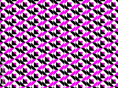 Geometric Seamless Micro Pattern Pink and Black Background
