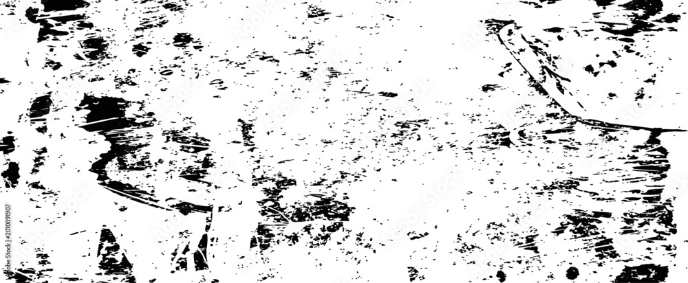Fototapeta premium Black and white distressed grunge texture background vector overlay