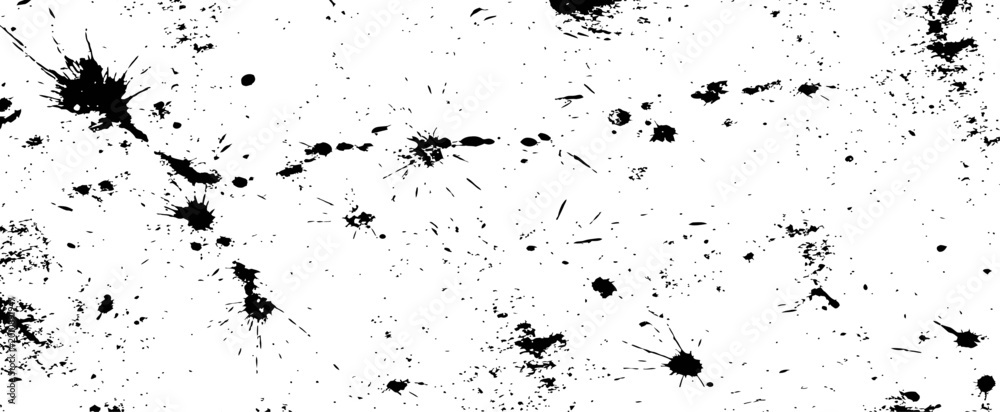 Fototapeta premium Black Ink Splatter Grunge Texture Vector Background