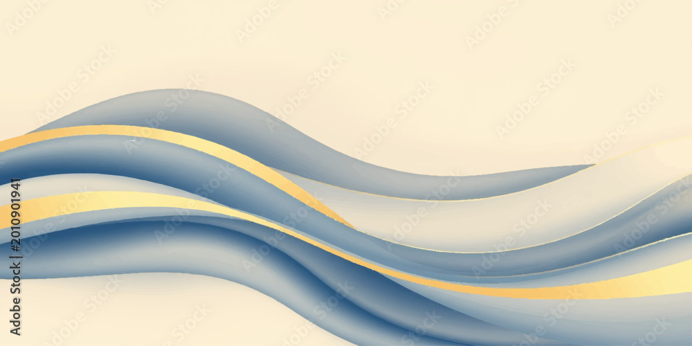 Obraz premium An abstract blue wave background design features artistic vector lines and a light flowing curve texture for a modern business wallpaper backdrop