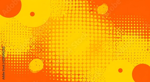 Vibrant Abstract Background with Orange and Yellow Geometric Shapes.