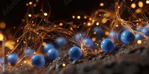 Innovative battery technology advancements in energy storage laboratory digital art abstract scientific exploration
