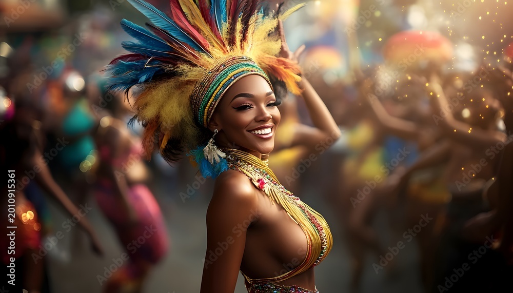 Fototapeta premium Woman dancing at Carnival.