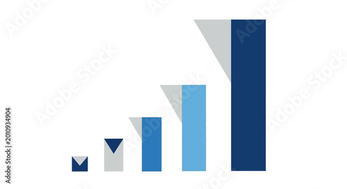 Tableau sur toile Increasing Bar Graph Business Statistics.