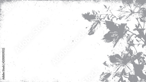 Photos Seamless grunge floral pattern with leaves and flowers Monochrome blue flower te