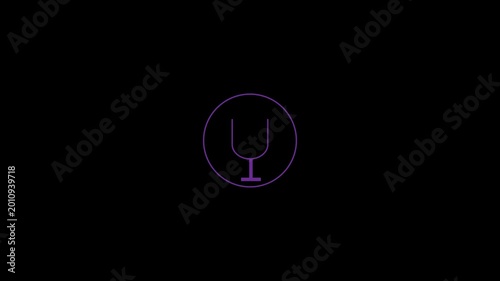 Animated microphone icon, microphone icon concept. Animation for voice recorder, and Podcast icon animation. Repeating graphic effect