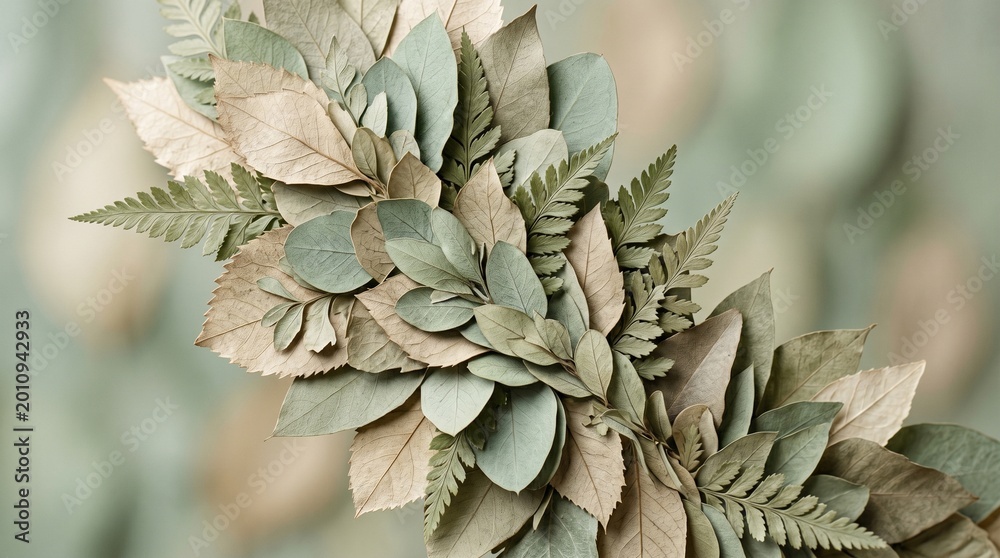 Fototapeta premium Minimalist Organic Botanical Abstract Pattern