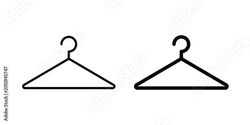 Bild auf Leinwand Clothes hanger icon vector glyph and thin stroke collection