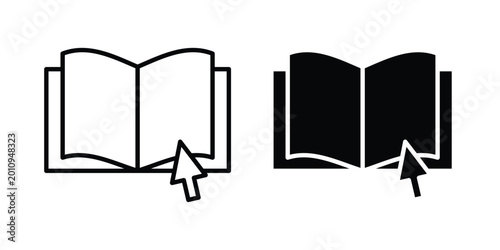 Fotografie Guide icon vector glyph and thin stroke collection