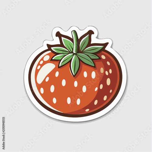 Stylized Strawberry Sticker