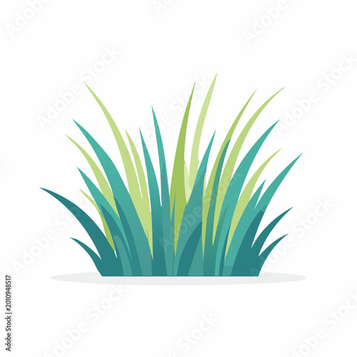 Stylized illustration of green grass blades