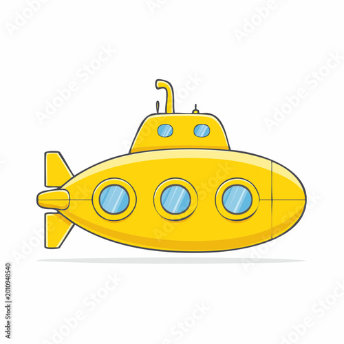 Yellow Cartoon Submarine