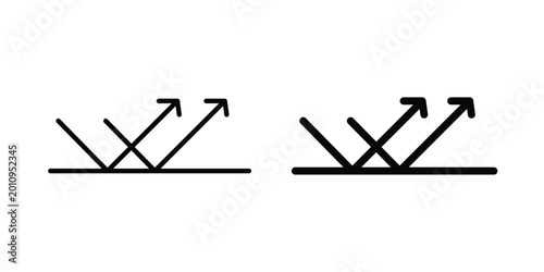 Fotografie Reflect icon vector glyph and thin stroke collection