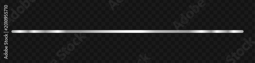 Cuadro en lienzo Simple horizontal silver metallic line border